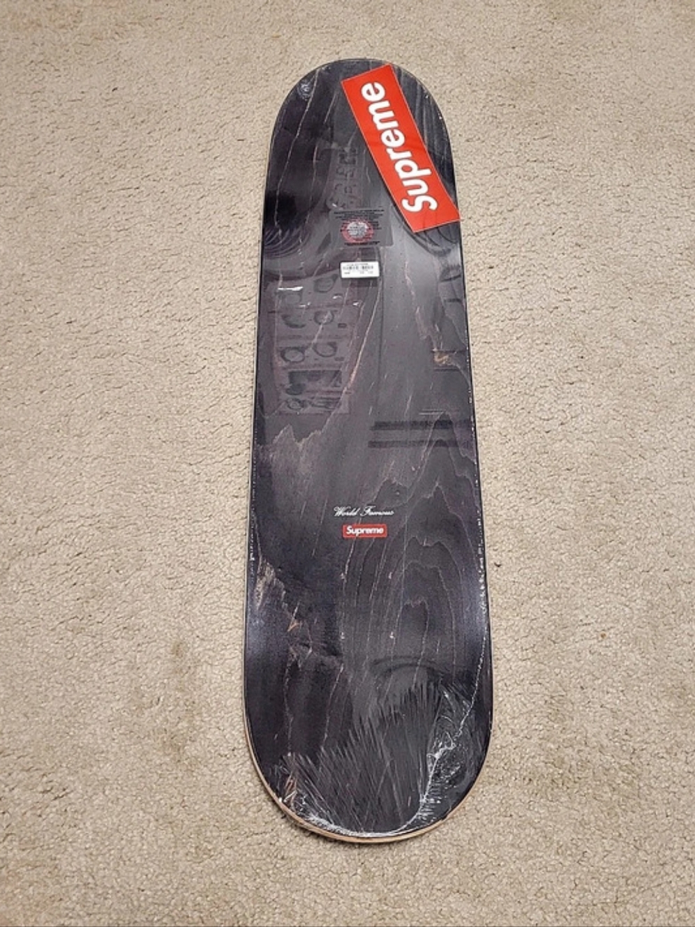 Supreme Action Skateboard Black Deck Black & Red